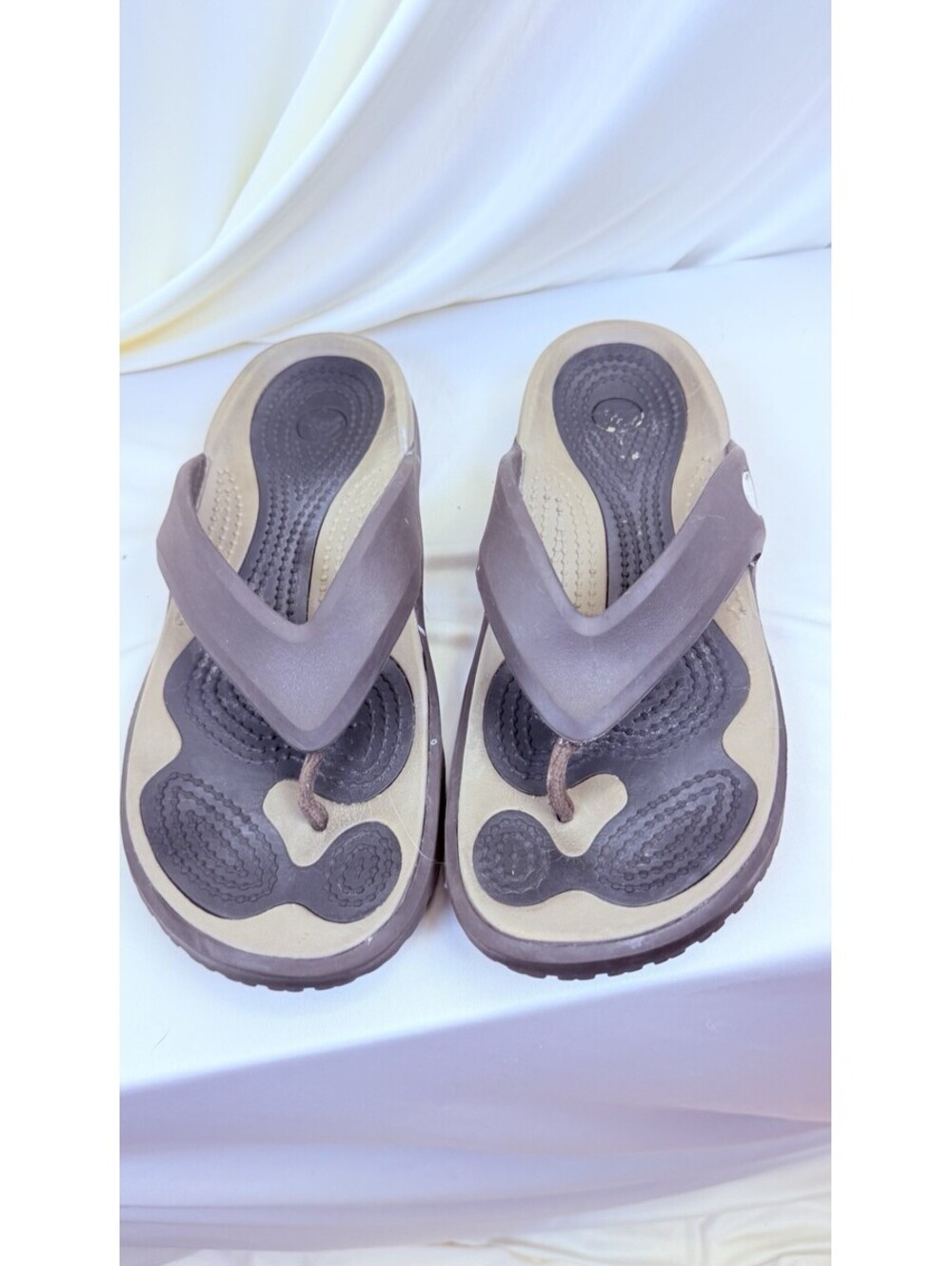 CROCS Modi Sport Flip Flop Sandals Tan Brown Men's 9 Women's 11